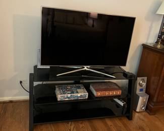 Flat Screen TV, Stand, Speakers
