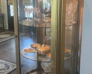 Antique armor china curio cabinet