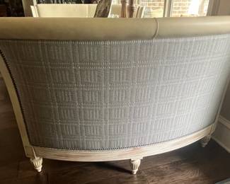 Back of curved bench