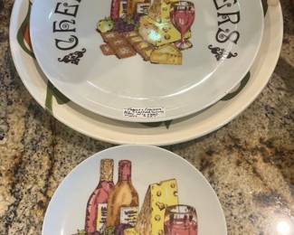 Cheese and wine plates