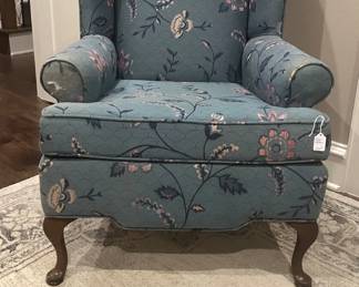 Upholstery chair and rug
