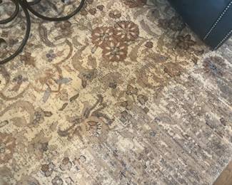 Close up look at living room rug