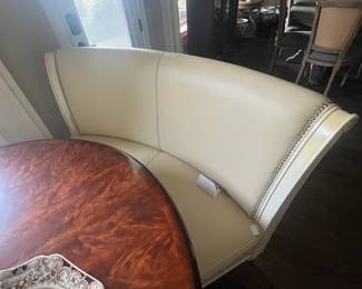 Breakfast table and curved benches