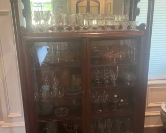 Antique, mirrored hutch