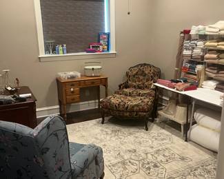 The linen and sewing room
