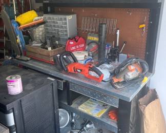 Another tool bench, electric trimmers, clip lights, etc.