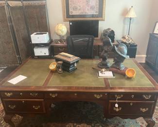Leather top desk