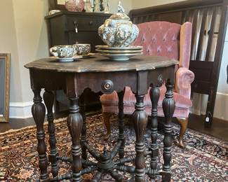 Antique side table with incredible detail