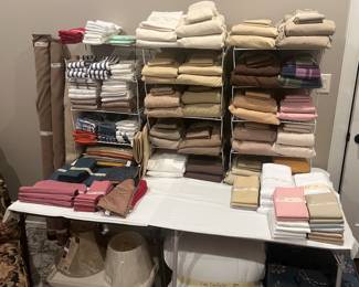 Towels, fabric and lamp shades