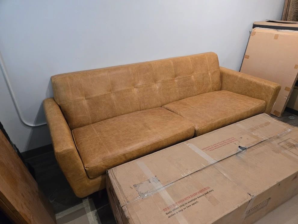 Leather sofa - like new!