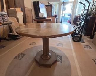 Fruitwood pedestal table - needs work)