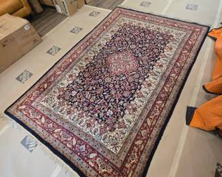 Vintage wool oriental rug 7X9