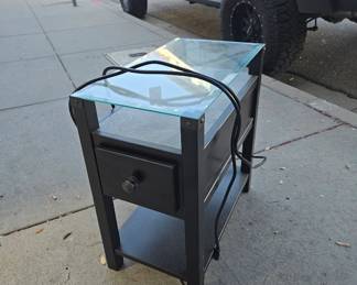 end table (glass blemish)