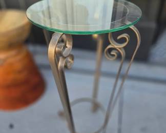 regency style wrought iron and glass table