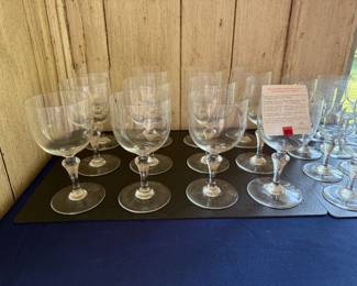 Vintage Normandie-Pattern Baccarat Crystal Stemware (36 Pcs.)