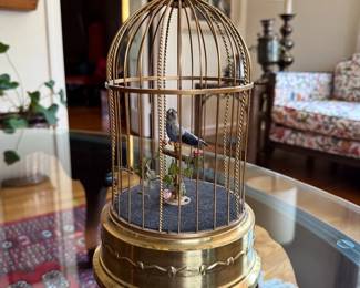 Vintage chirping bird cage 