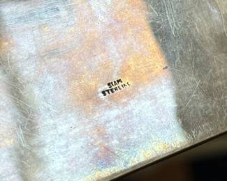 Vintage Siam .925 Sterling Silver Ornate Engraved Cigarette/Trinket Box.