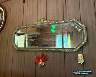 Antique Engraved Mirror