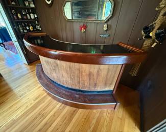 Vintage Curved Cocktail Bar.