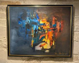 Abstract oil by N. Garland 23.5”x 30”