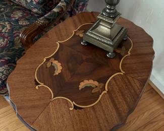 Antique Marquetry Inlaid Table