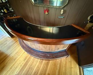 Vintage Curved Cocktail Bar.