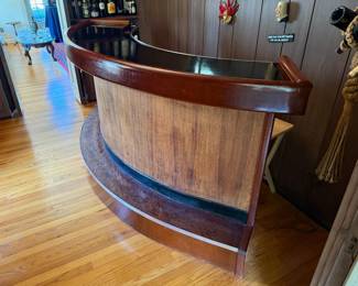 Vintage Curved Cocktail Bar.