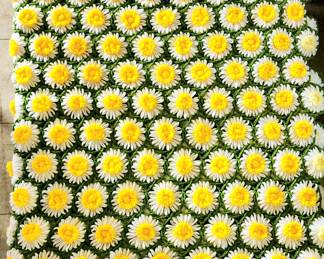 Vintqge reversible daisy afghan