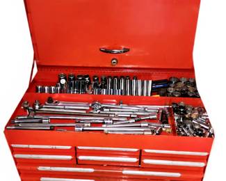 Snap On toolbox w tools & key