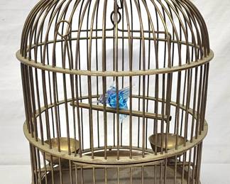 vintage brass bird cage
