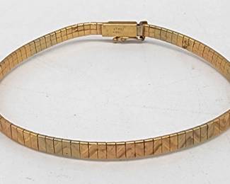18k gold tri color gold bracelet