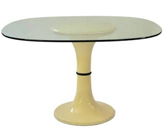 space age pedestal dining table