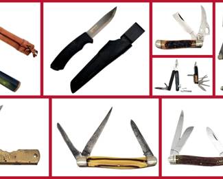 Several folding & fixed blade knives