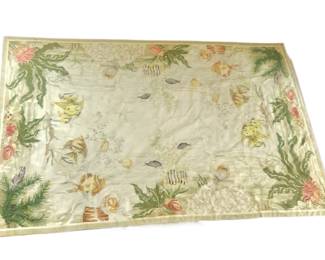 unique needlepoint rug tropical fish