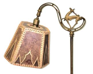 super Art Deco solid brass floor lamp