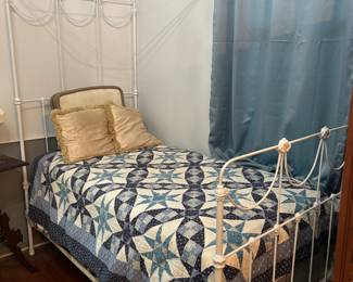 Victorian Single Iron Half Tester Bed
