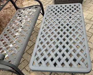 Cast Aluminum Weave Coffee Table