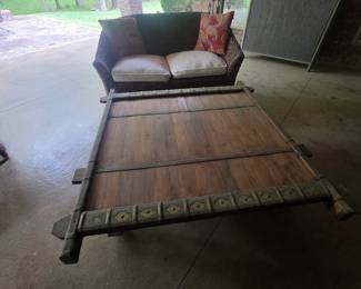 Large table on patio