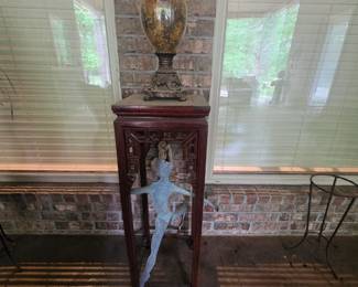 Front of table with urn