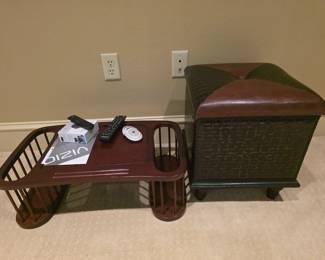 Wooden Tray and stool