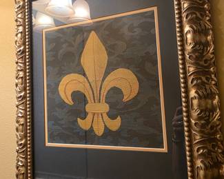 Fleur-de-lys framed picture