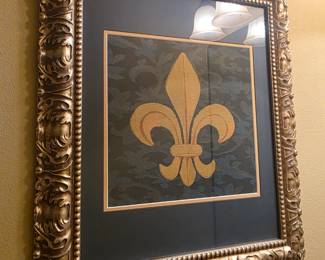 Fleur-de-lys framed picture from different angle