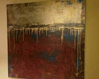 Abstract canvas painting