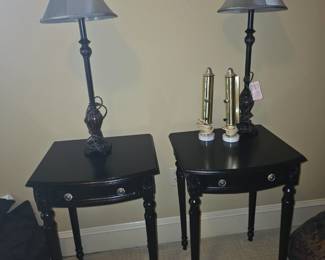 Two end tables with lamps