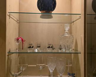 Bar glasses & liquor bottles