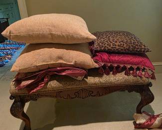 Decorative Pillows + stool