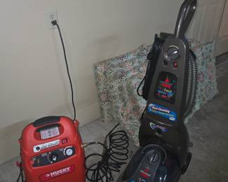 Husky air scout & Bissell Pro heat deep clean vacuum