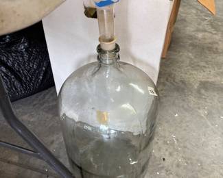 Garage - 2 large glass bottles - same size