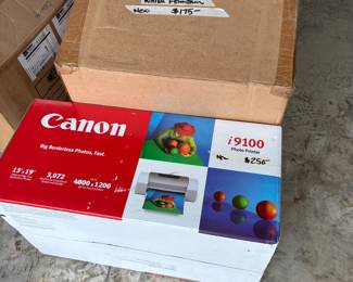 Garage - new Canon i9100 photo printer & water fountain - also new in box