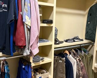 Master bedroom -men's & women's clothing